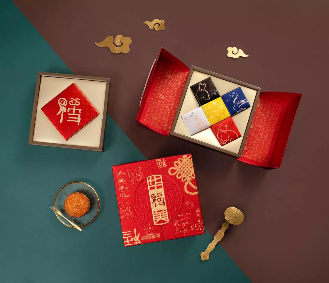 美满团圆,百福具臻,华美五福临门月饼 美满团圆,百福具臻,华美五福临门月饼
